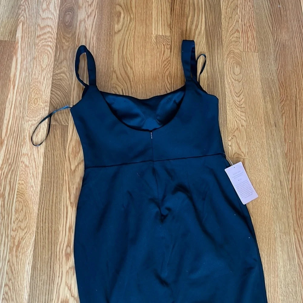 NWT BHLDN for Anthropologie Ana Crepe Dress 14 short sexy black.